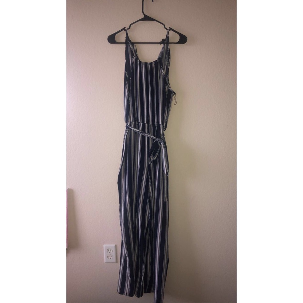 Navy Striped Jumpsuit